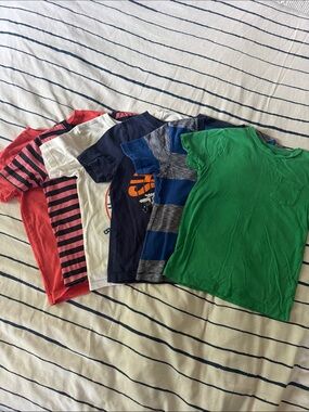Crewcuts Boys Short Sleeve Tee Set in Green, Navy, Red, White, Gray